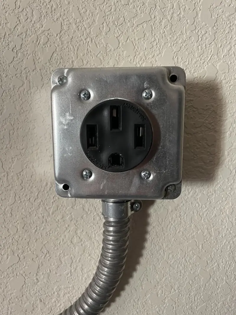 NEMA 14-50 outlet installed for Smart Home Electrical in Irving